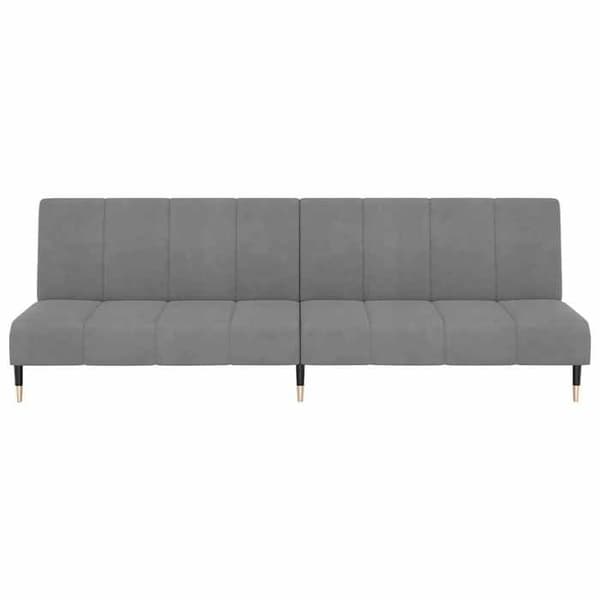 vidaXL 2-sits bäddsoffa ljusgrå sammet 375874