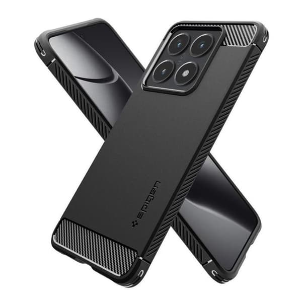 Telefonfodral - SPIGEN - Rugged Armor - Xiaomi 14T - Matt Svart - Stötsäkerhet