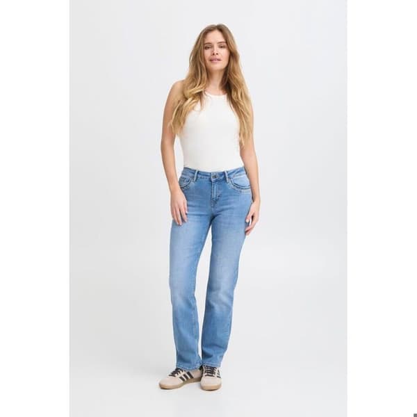 Hög midja raka jeans för kvinnor Pulz Jeans Kenya