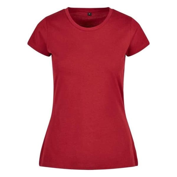 Bygg Ditt Varumärke T-shirt Basique för Kvinna, Bordeaux