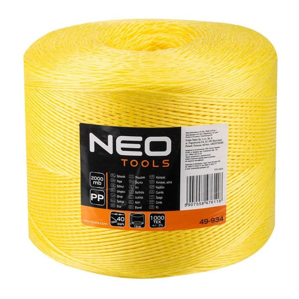Polypropylenetråd - NEO TOOLS - 2000 m - Motståndskraftig - Lätt - Diameter 15 cm