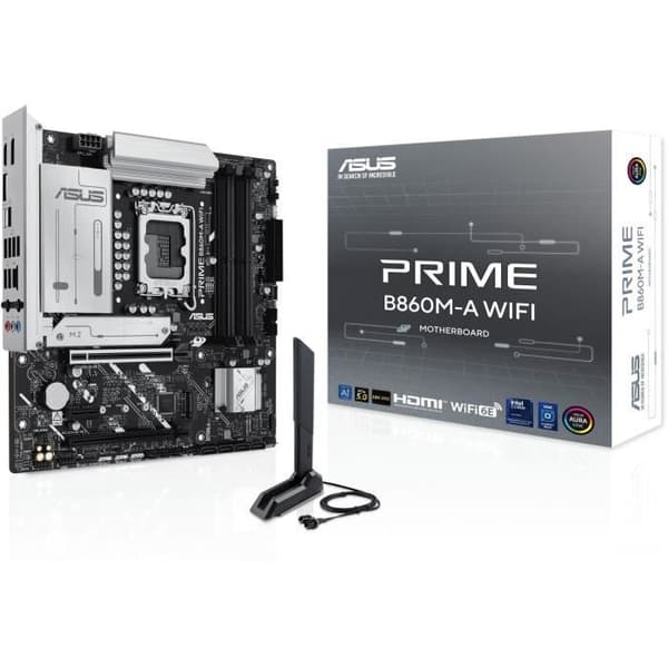 Moderkort - ASUS - PRIME B860M-A WIFI - Intel B860 LGA 1851 (Socket V1) micro ATX