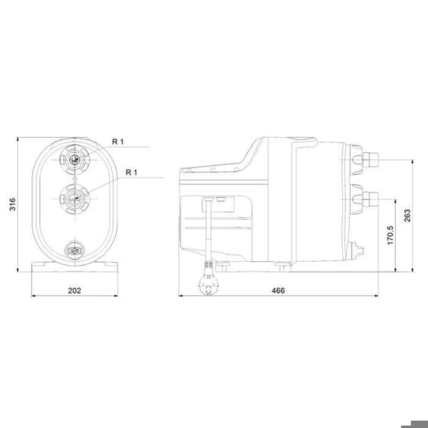 Kompakt självprimande tryckhöjare SCALA1 3-45 - Grundfos