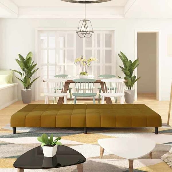 vidaXL 2-sits soffa med sängfunktion i brun sammet 375771