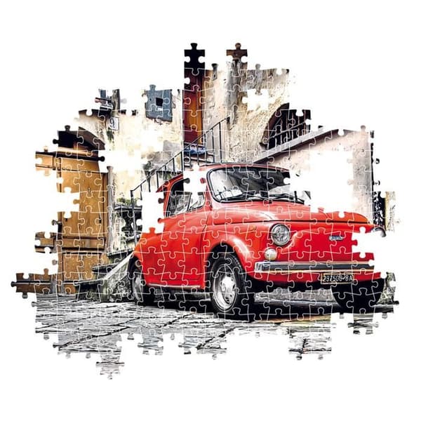 Pussel 500 bitar + affisch: Fiat 500