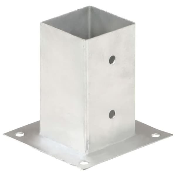 vidaXL Stolpeankare 4 st Galvaniserad Metall 81 mm
