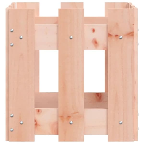 vidaXL Planteringskruka med staketdesign 30x30x30 cm Solid Douglas 832445