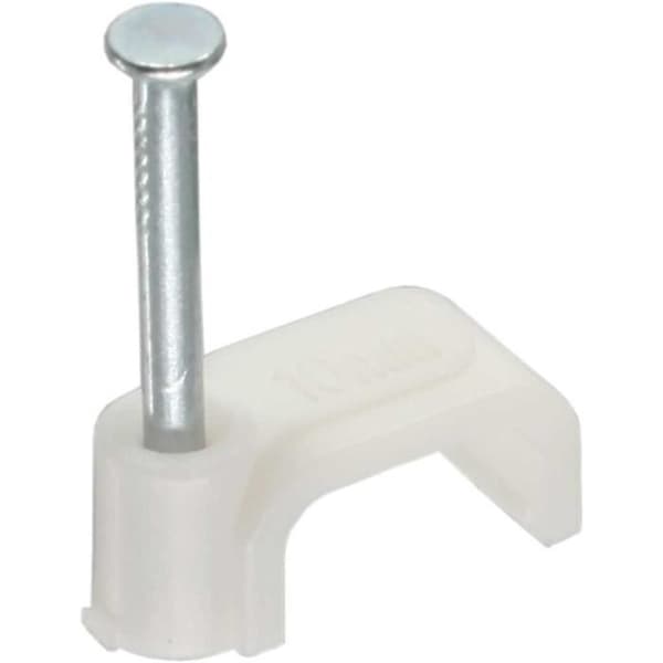 Kabelhållare - InLine® - 8mm - Vit - Paket med 100 stycken - Plast