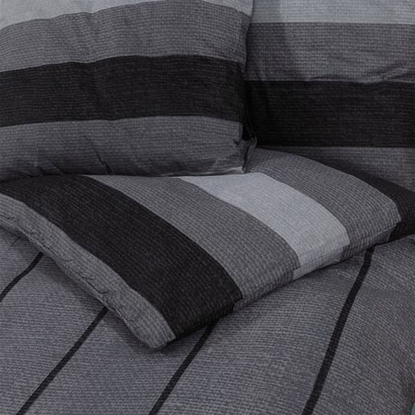 vidaXL Påslakanset Mörkgrå 140x200 cm Bomull 136420