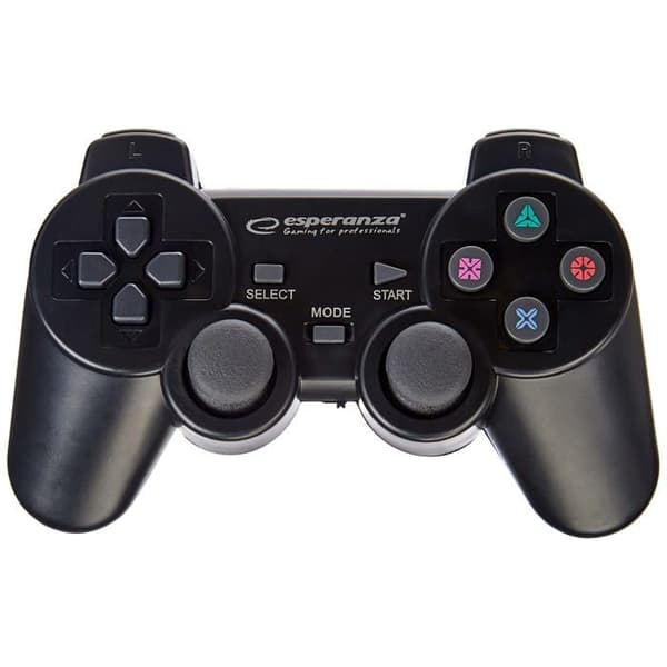 Spelkontroll - ESPERANZA - Gladiator - Trådad - Svart - PC och PS3