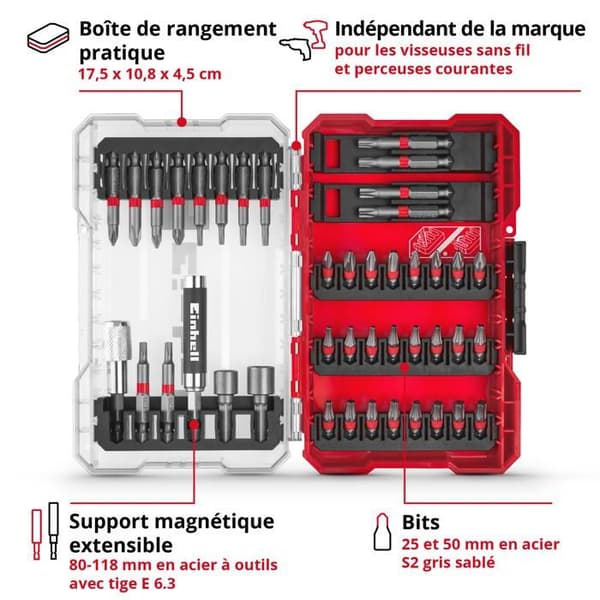 Einhell M-CASE Set med 42 skruvbits