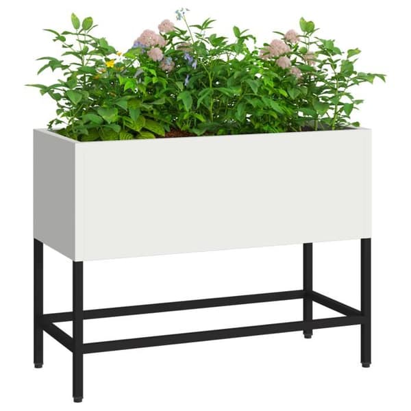 Höjdodlare 60x26x45 cm Vit Stål