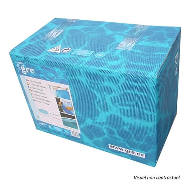 GRE liner för oval pool 730x375 cm h 132 cm - Blå