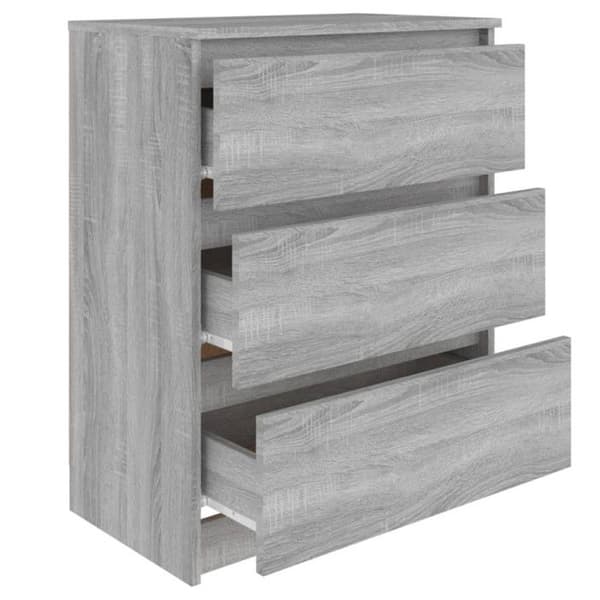 vidaXL Buffé Sonoma grå 60x35x76 cm Ingenjörsträ 815511