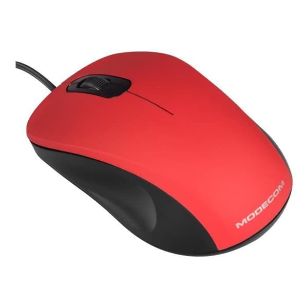 Optisk mus - ModeCom - MC-M10S - Trådbunden - USB - Röd - 3 knappar