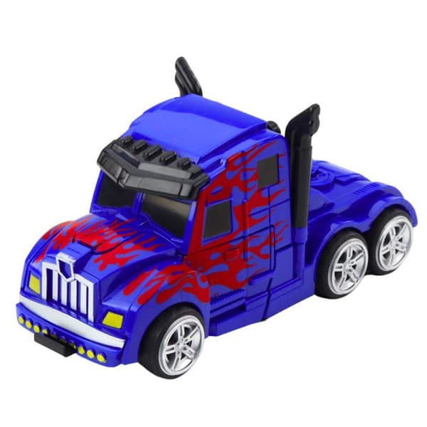 Lastbilsrobot 2 i 1 Blå Mönster Kraftfull Framdrivning
