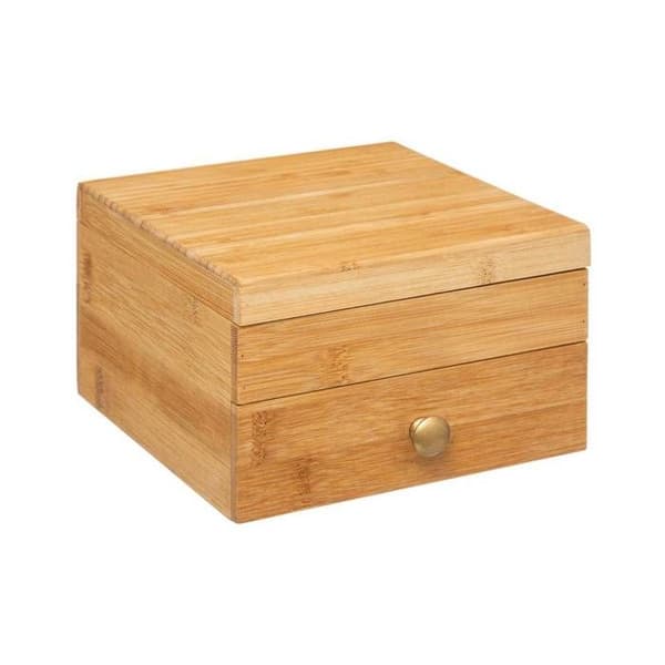 Liten smyckeslåda med spegel i bambu - 5 five simply smart