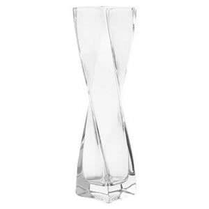 Vas soliflore - LEONARDO - 20 cm - Transparent glas - Kontemporär design - Stabil bas