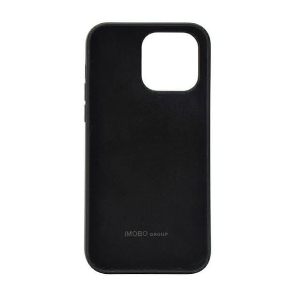 Audi-skal i silikon för iPhone 14 Pro Max — Svart bumper, metallisk logotyp, mikrofiberfoder
