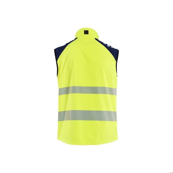 Högsynlig softshell säkerhetsväst Blaklader - fluorescerande gul/marinblå