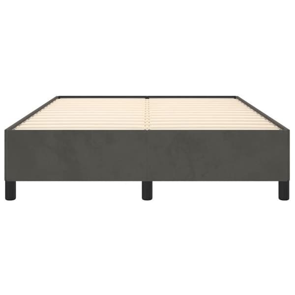 vidaXL Sängram utan madrass mörkgrå 140x190 cm sammet 347319