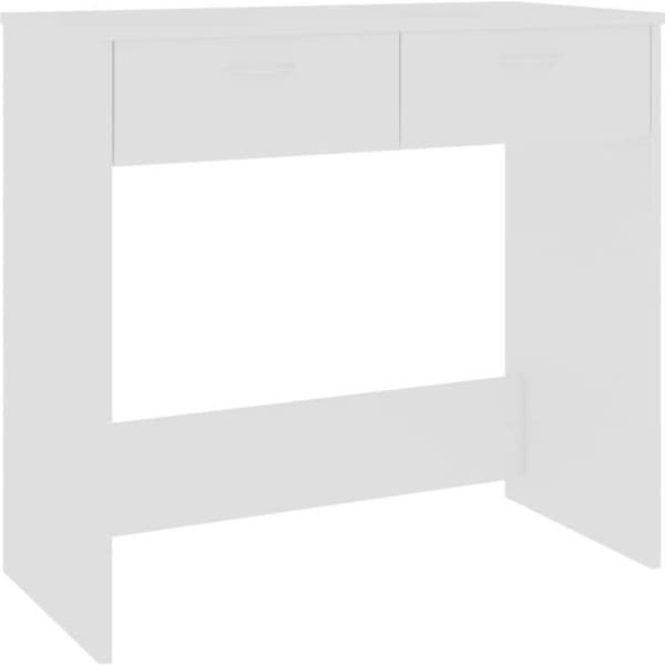 vidaXL Skrivbord Vit 80x40x75 cm Spånskiva