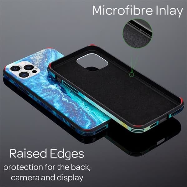 Coque - NALIA - iPhone 12 Pro Max - Härdat glas 9H - Silikon bumper - Marmor design