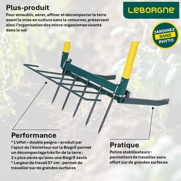 Leborgne - Émietteur för Biogrif 5 Tänder NaturOvert