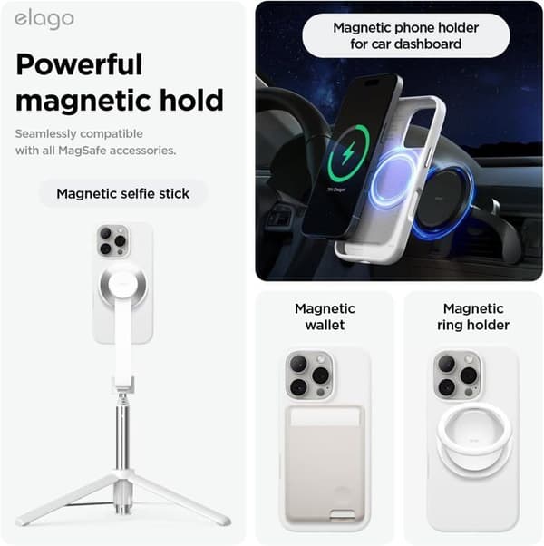 Elago Silikon MagSafe Fodral till iPhone 16 Pro Max, Vit