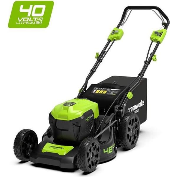 Gräsklippare - GREENWORKS - GD40LM46SP - 40V - 46cm - Tryckning