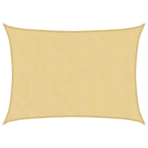 vidaXL Skuggduk sand 8x6 m 100 % polyester oxford 4000583