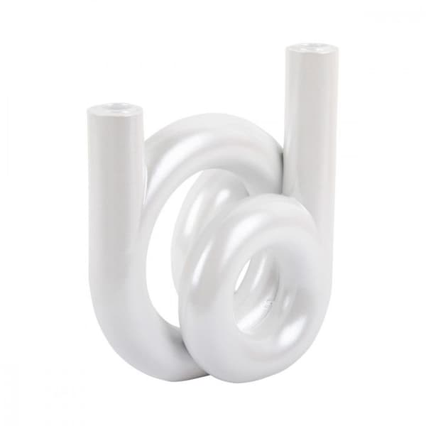 "Bougeoir - Nuetid - Ringar Medium - Glas - Metall - Vit"