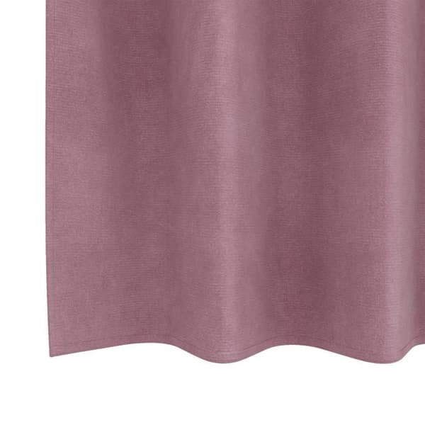 Mörkrosa polyester öljettgardiner 2 st - moderna, tvättbara