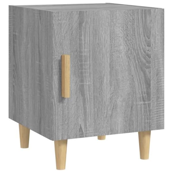 vidaXL Sängbord 2 st Sonoma Grey Engineered Wood 817312