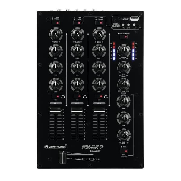 Omnitronic PM-311P 3-kanals DJ-mixer