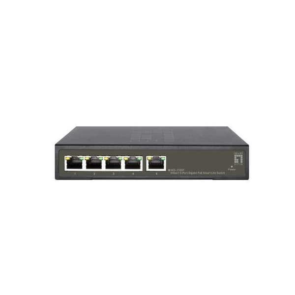 L2 Gigabit Ethernet Managed Network Switch - LEVELONE GES-2105P - 5 portar - QoS - Webbaserad hantering