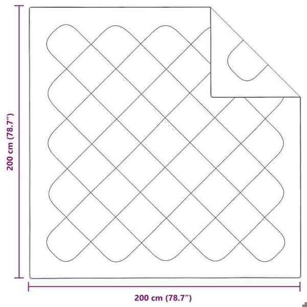 vidaXL Duntäcke Vit 200 x 200 x 3 cm Polyester 42007760