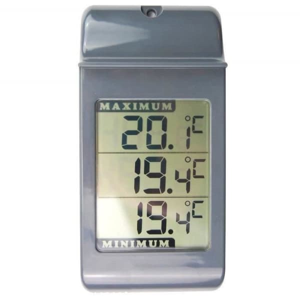 Digital termometer Max min. Grå