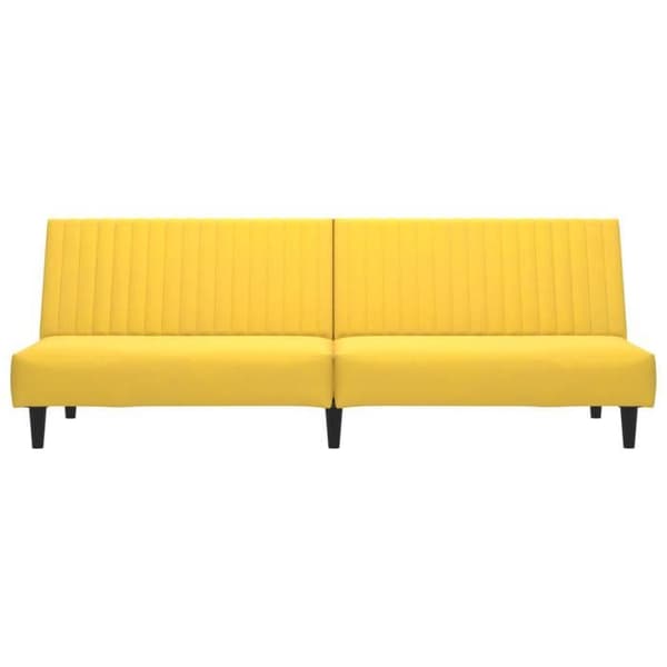 vidaXL Bäddsoffa 2 platser gul sammet 375933