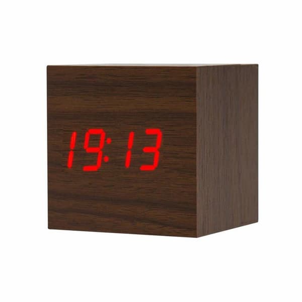 Wind-up väckarklocka - Threeh radio väckarklocka - H-AC10BrownRed