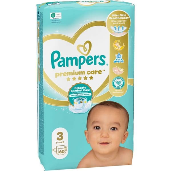 PAMPERS Premium Care stl. 3 (60 st)