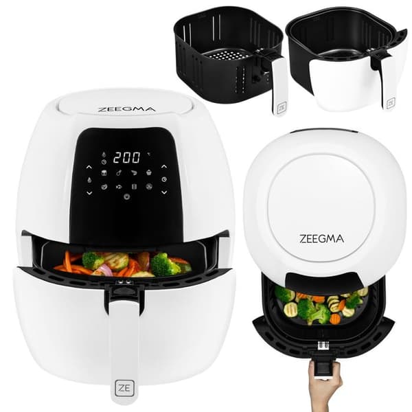 Oljefri friterare - ZEEGMA - Knapper Grand - 200 °C - 9 program - 6 l