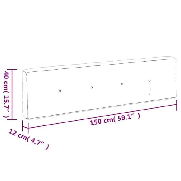 vidaXL Palettkuddar set om 2 kräm tyg 360823