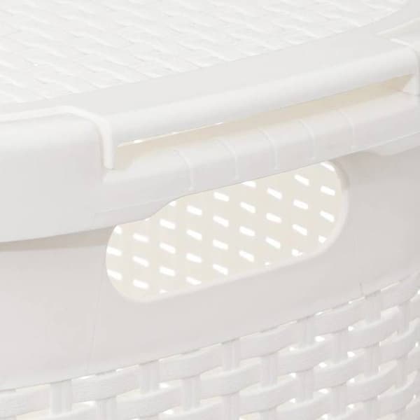 Rattankorg 60L vit - 5 fem enkelt smart