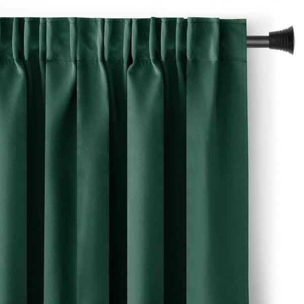 Mörkläggningsgardin - RESTILO - Flaskegrön - 200 x 175 cm - 100% polyester