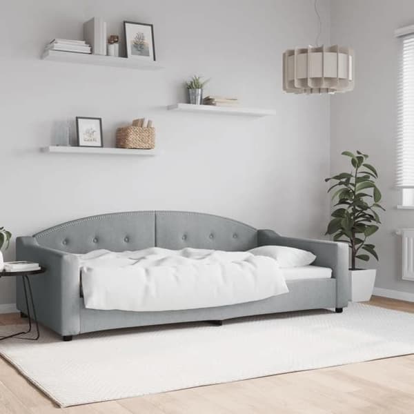 vidaXL Lätt grå vilstol 100x200 cm tyg 354188