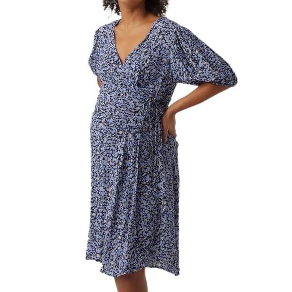 Kjol - VERO MODA MAMMA - MammaHenna - Svart/Blå - V-ringning - Midjebälte