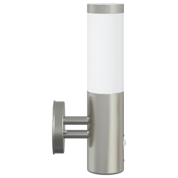 Utomhusvägglampa med sensor Silver Rostfritt stål IP44
