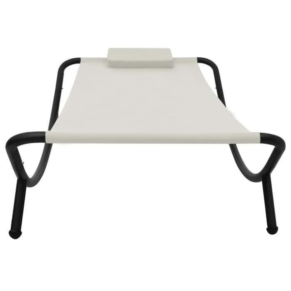 vidaXL Trädgårdsbädd Kräm 200x90 cm Stål