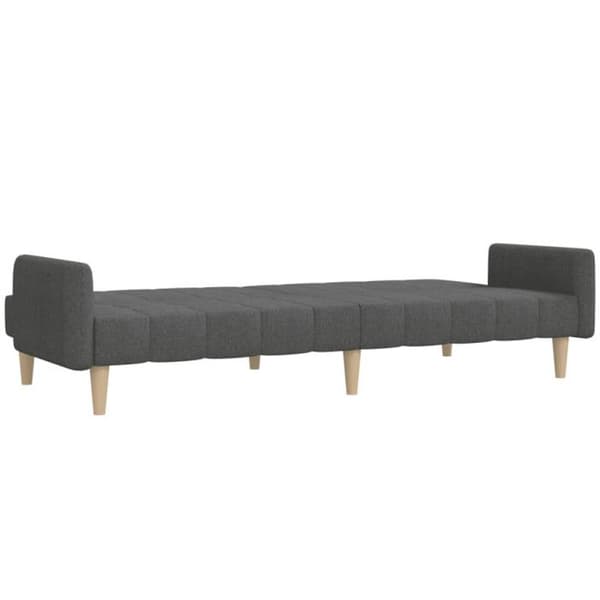vidaXL 2-sits bäddsoffa mörkgrå tyg 375759
